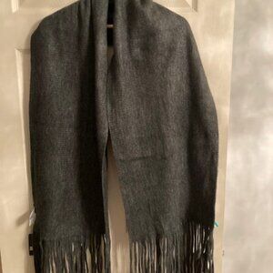 Lucky Brand Charcoal Grey Oversized Long Scarf -NWT
